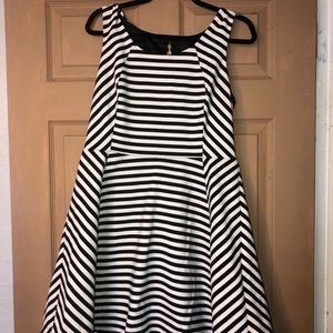 Stripped skater dress
